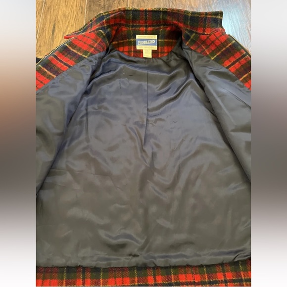 Vintage Pendleton Red Plaid Wool Full Zip Jacket - Picture 8 of 10
